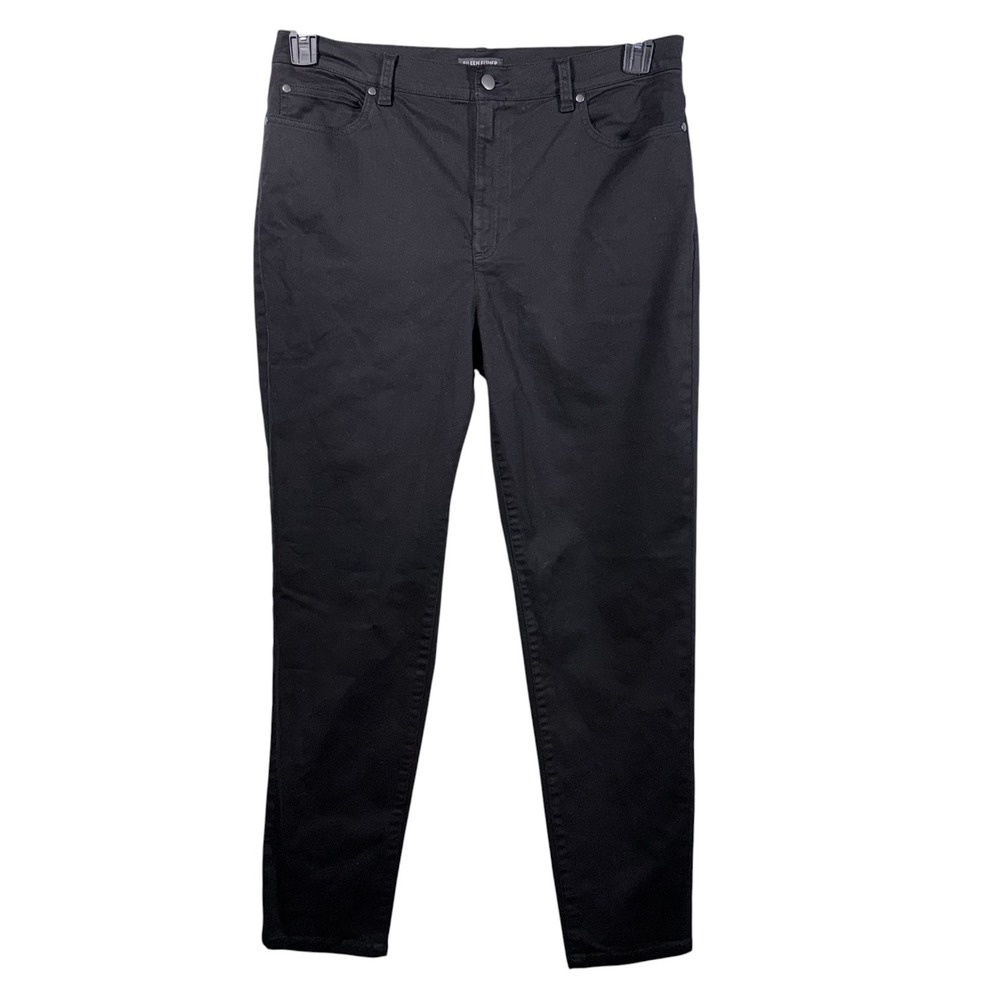 Eileen Fisher Womens Large Black High Waist Slim Jeans NWT